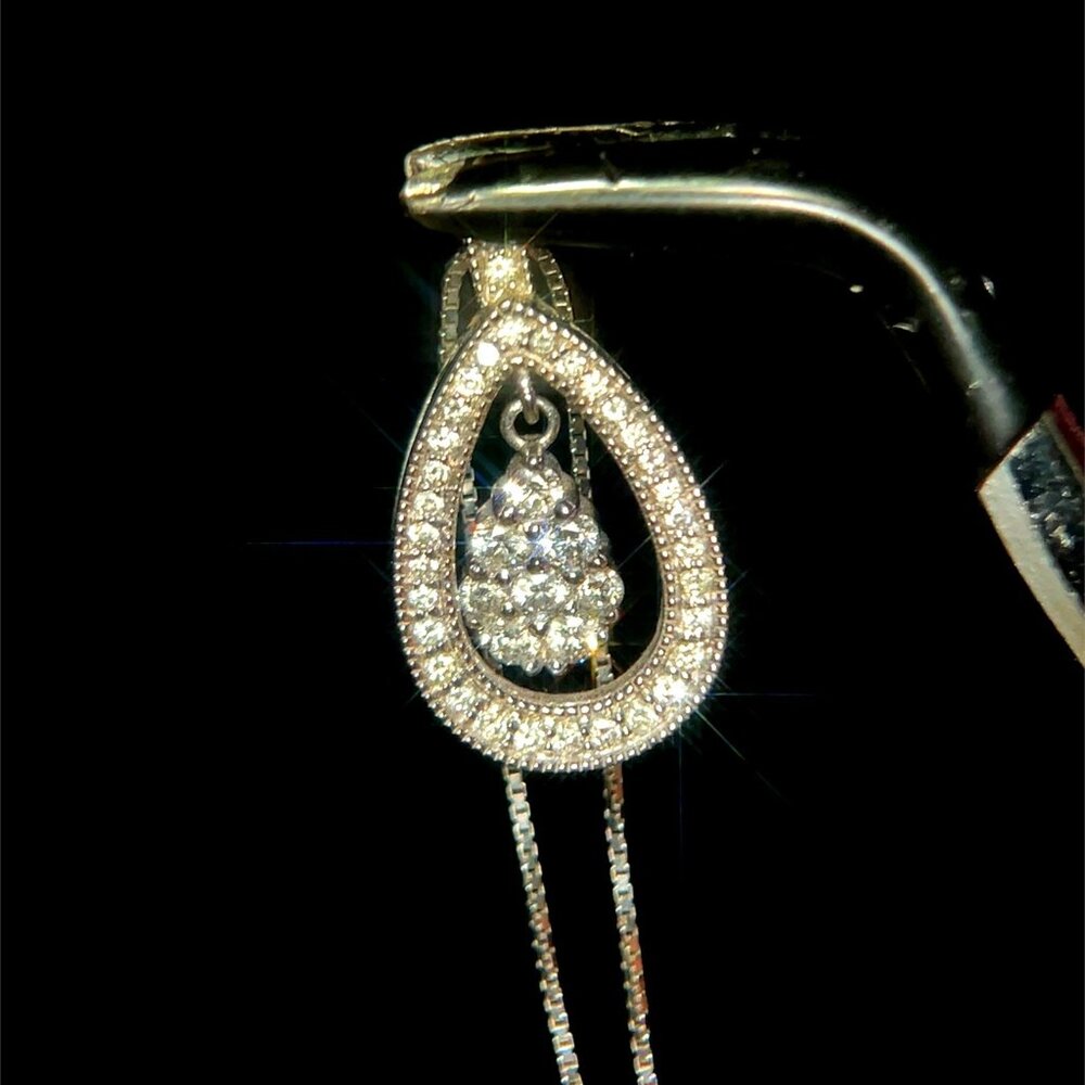 14K Gold Rhythm of Love Diamond Pendant Necklace - Picture 3 of 11